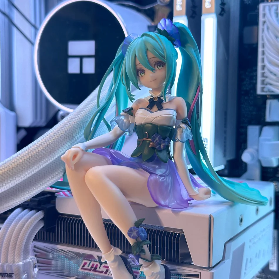 Hatsune Miku Anime Figurine Flower Fairy Kawaii Tabletop Decorations Action Figures Noodle Stopper Doll Model Children Toy Gift