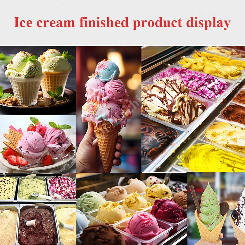 آلة الآيس كريم الصلبة الفريزر الفولاذ المقاوم للصدأ معدات الإنتاج التجاري الحليب الشاي متجر 45L / H آلة صنع الآيس كريم