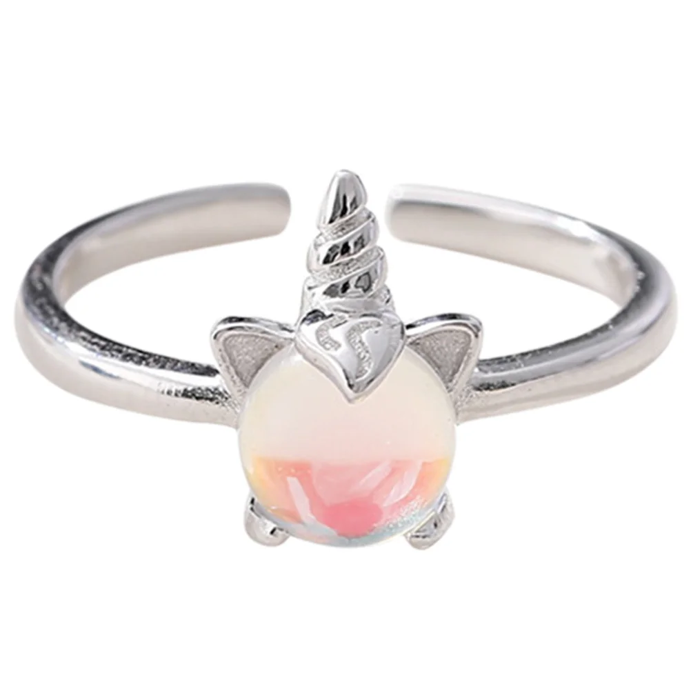 

1Pcs Ring Adorable Silver Tone Ring for Kids Safe Skin-Friendly Jewelry Gift for Girls Party Favors