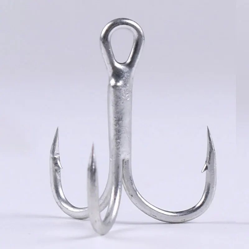 AS 100pcs Treble Hooks 4X Strong Fishing Jig Hook Brabed Sharp Triple Sea Fishing Hooks Assist Hooks Lure Treble Jig Lure Hooks