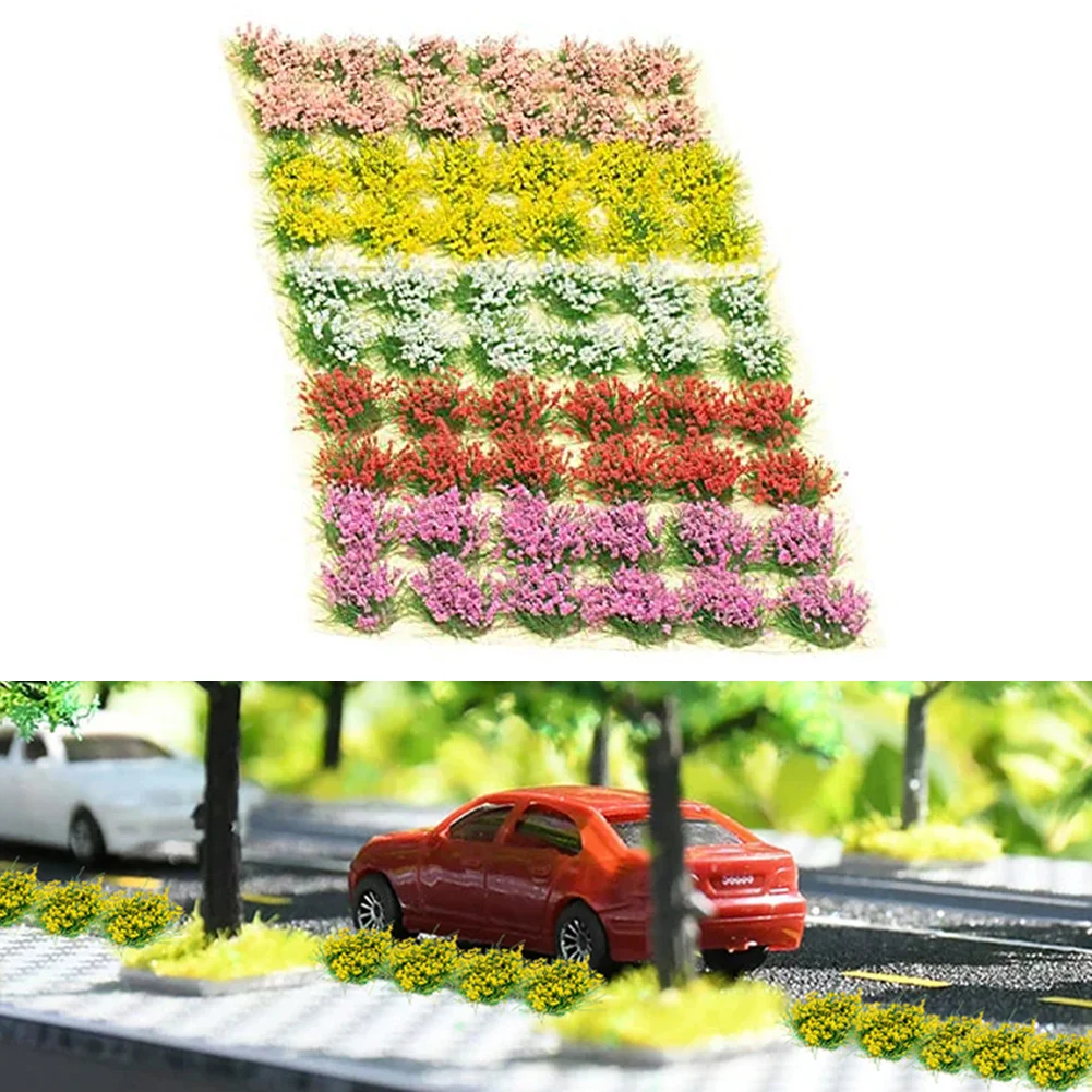 60 Pcs Flower for Model Scenery Work Including Train Layouts Dioramas Landscape Design and Scale Sand Table Displays