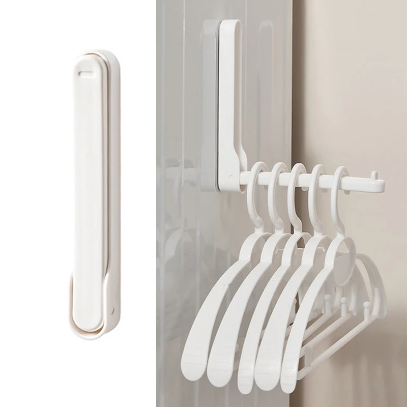 

1Pc Foldable Balcony Drying Rack Storage Rack Free Hole Bathroom Coat Hanger Organizer Hooks Multi-Use Wall Shelf