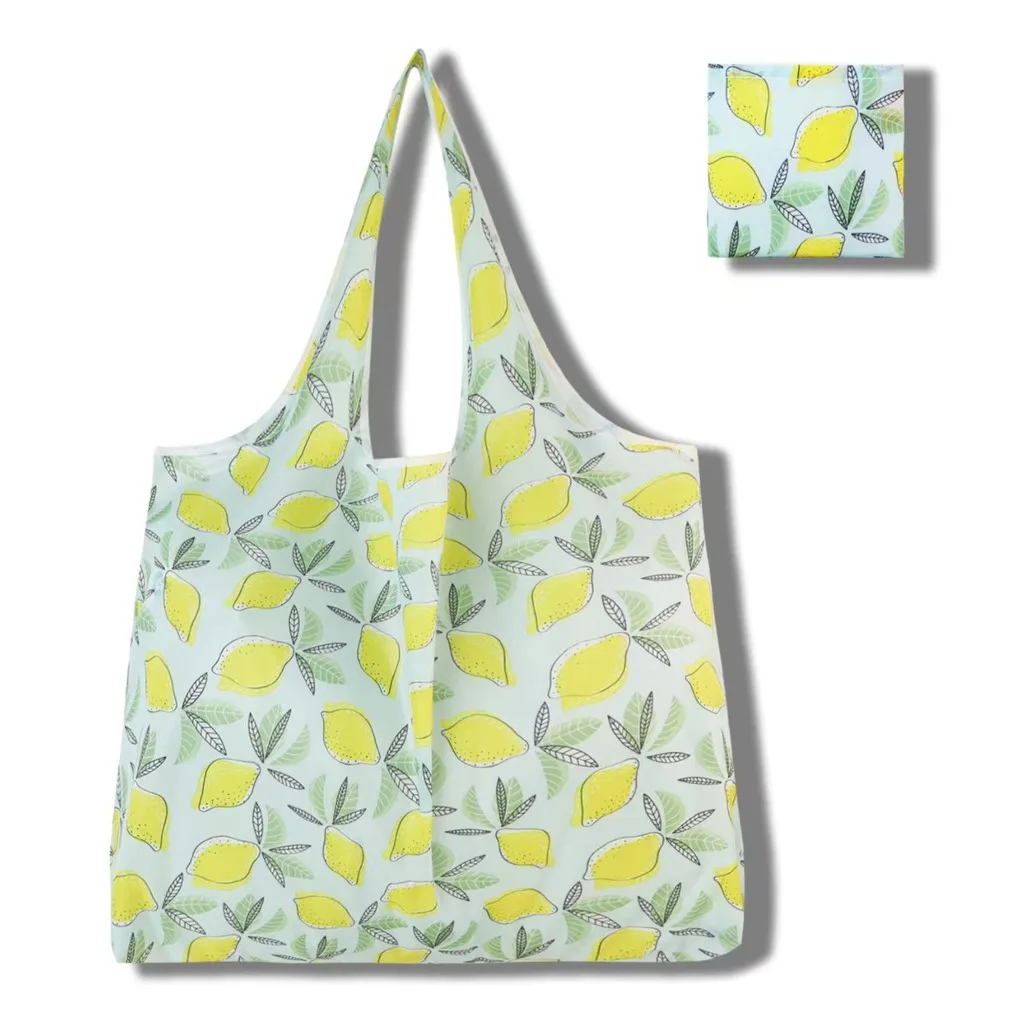 Reusable Shopping Bags Women Foldable Tote Bag Portable Cloth Eco Grocery Bag Folding Large Capacity Fruit Vegetable Handbags