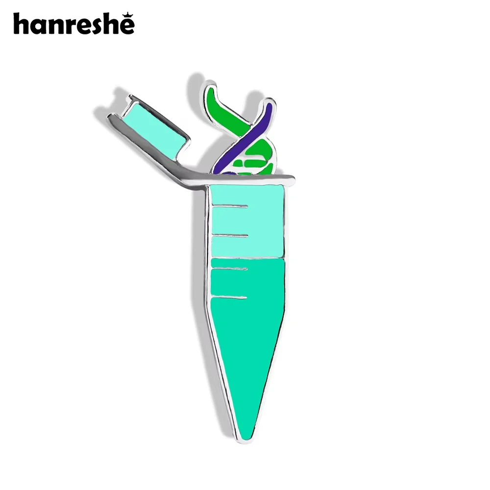 

Hanreshe Creative Sliding DNA Biology Medical Enamel Brooch Pin Doctor Nurse Student Lapel Backpack Badge Jewelry for Scientist