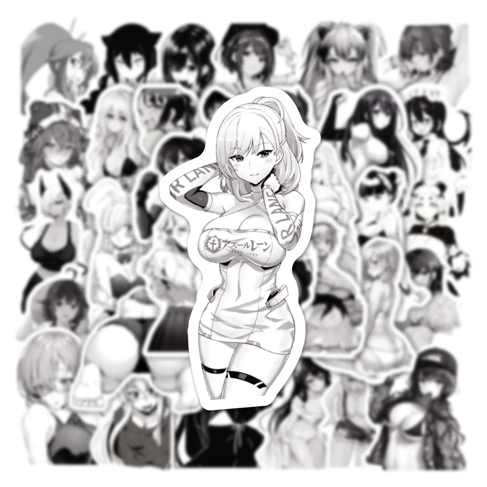 10/30/50/100pcs Hentai Sexy Anime Girl Stickers for Adults DIY Laptop Phone Skateboard Waterproof Waifu Cartoon Sticker Toys