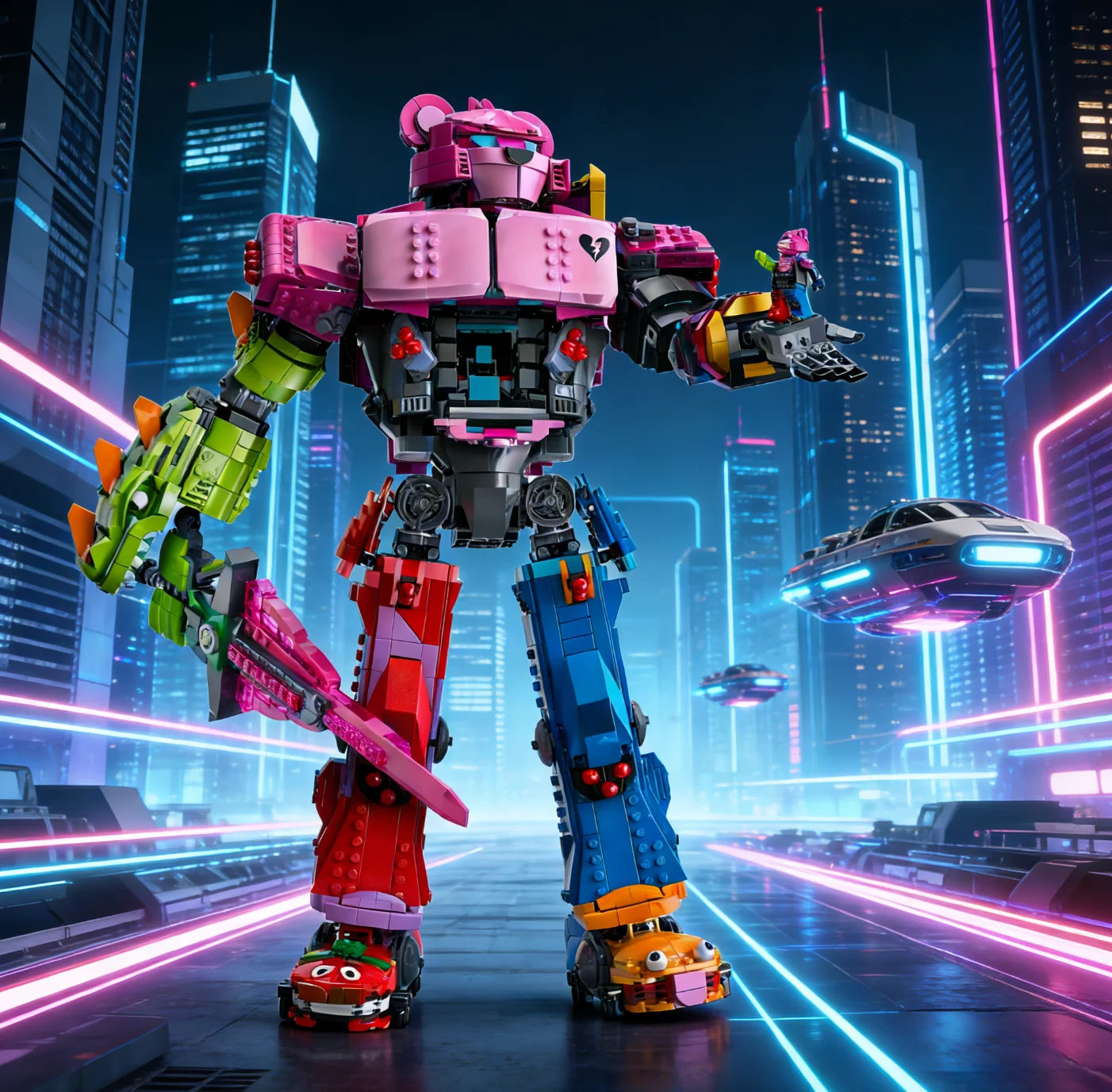 

Heroes Mecha Battle Team, серия креативных игр SI-FI, Star-Robots, лидер дроида MOC-77078, модель, строительные блоки, кирпичи, игрушка, подарочный набор