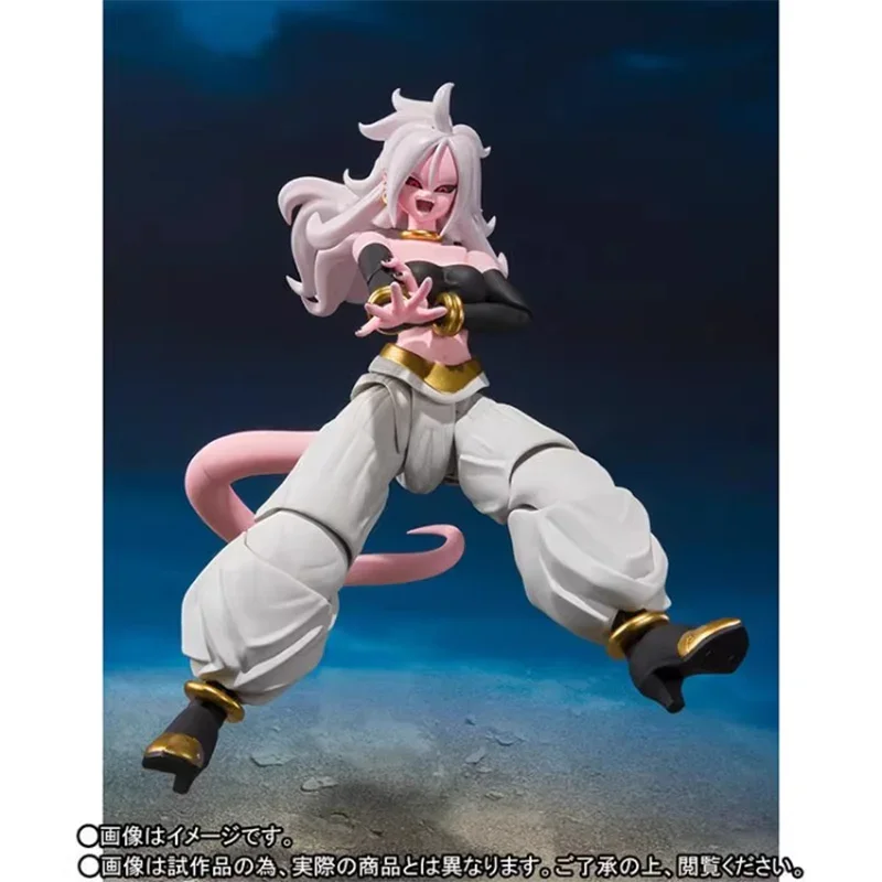 Original Genuine S.H.Figuarts SHF Dragon Ball Z Android 21Bandai Anime Model Toys Action Figure Gifts Collectible Ornaments