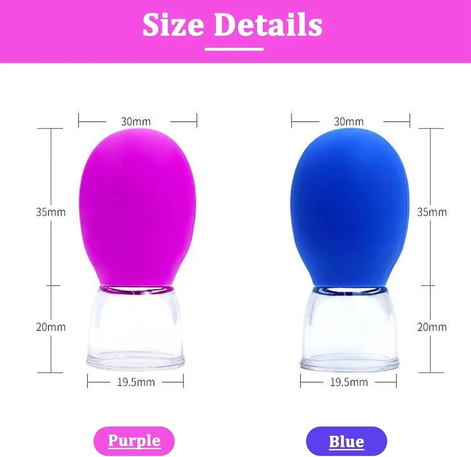 Mini Silicone Facial Cupping Vacuum Massage Cup Portable Face Skin Relax Tool for Eye Neck Facial Gentle Massage