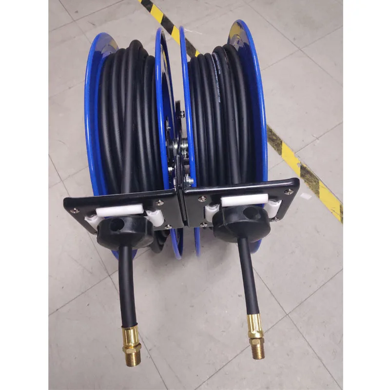 Recommended automatic telescopic trachea reel, Baorunjia double wheel drum industrial spring reel, high pressure hose air drum