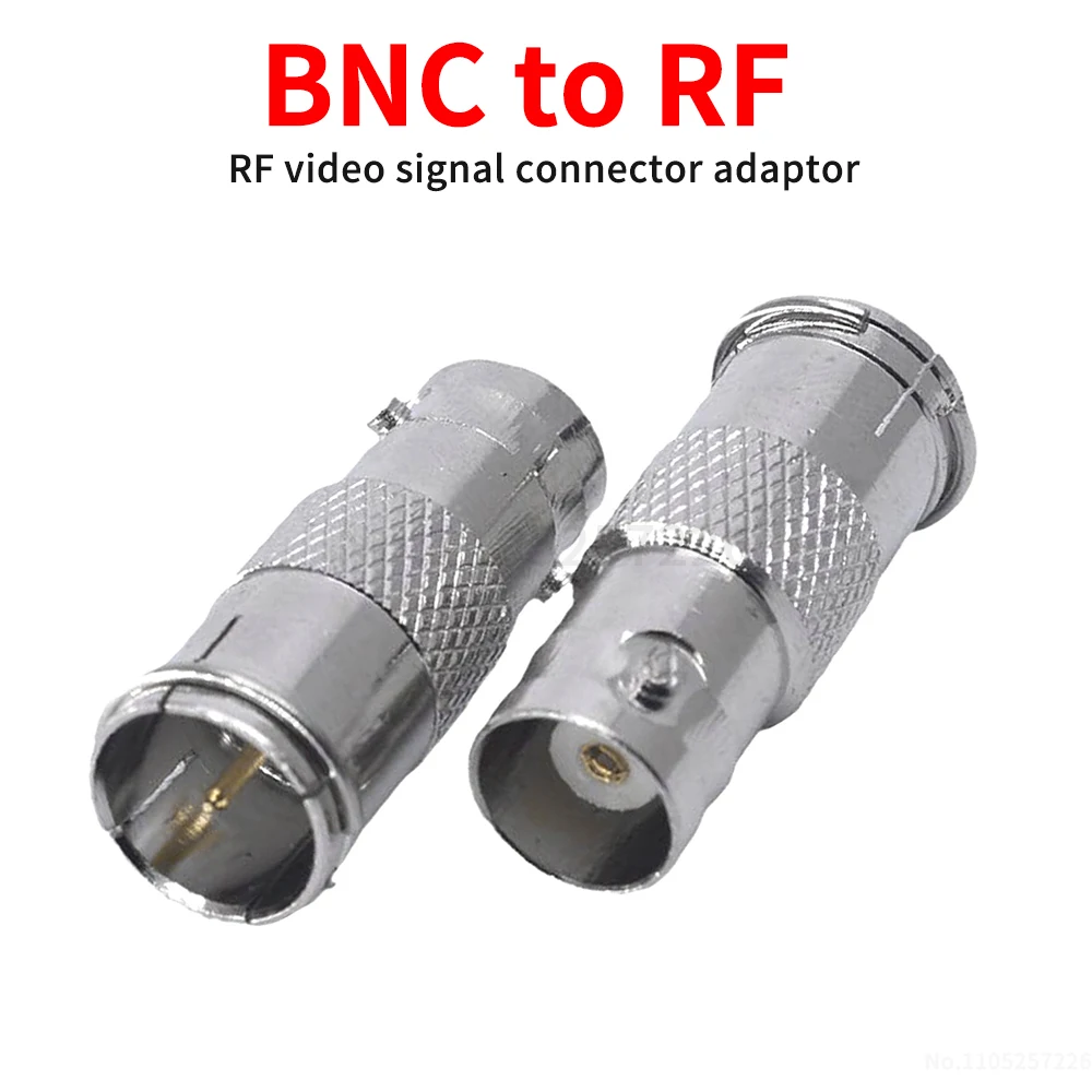 BNC female to RF quick-connect male adapter RF radio frequency adapter cable TV video signal connector (1 pcs)