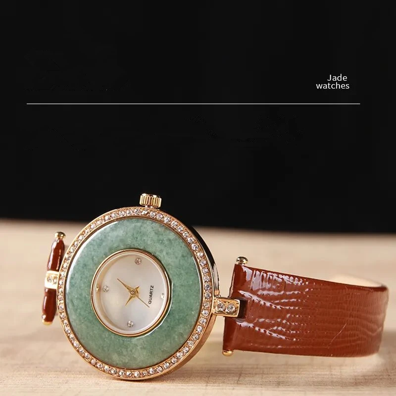 DUGARY Fashion quartz watch jade style Waterproof  for women classic brand Wristwatches crystal Japanese movement clock