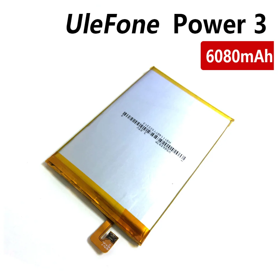Batería de repuesto original de 6080mAh para Ulefone Power 3, 3S, Power3, Power3S, con herramientas y código de seguimiento gratis 5