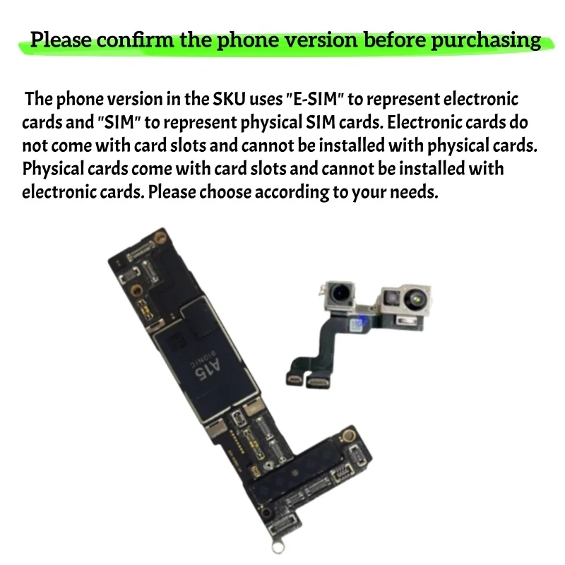 لوحة أم إصدار E-SIM/SIM لهاتف iPhone 14 لوحة رئيسية غير مقفلة iCloud مع/بدون معرف الوجه يدعم لوحة منطق تحديث IOS #3