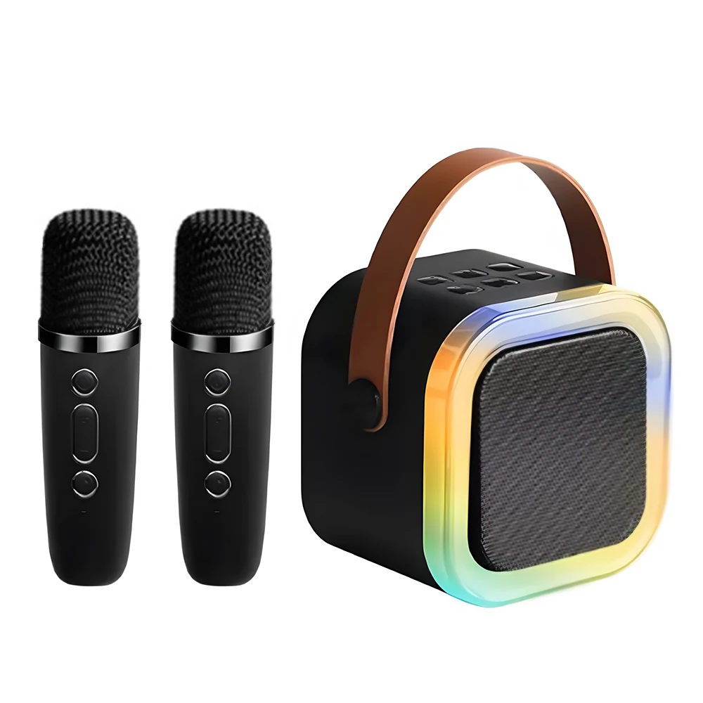 K12 Bluetooth Speaker Wireless Karaoke Dual Microphone Portable Outdoor Microphone Bluetooth Audio Microphone Mic All-in-One Set