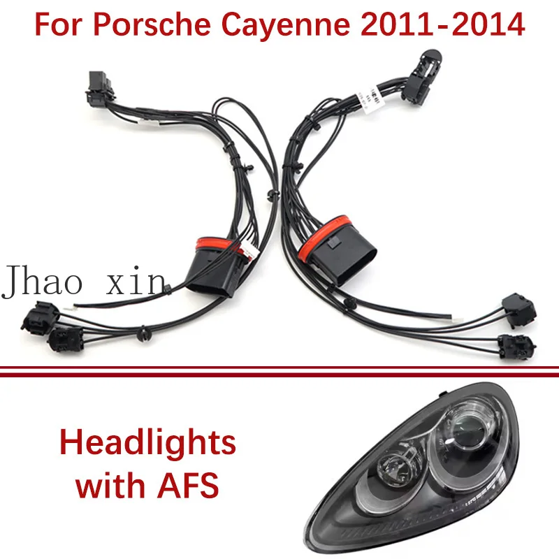 For Porsche Cayenne Car Headlights Wiring Harness 2011-2014 with AFS Front Lamp Internal Wiring Harness Assembly Plug Connector