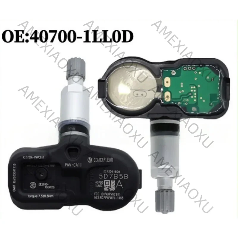4Pcs Tire Pressure Monitoring Sensor 40700-1LL0C 407001LL0D For INFINITI M35H M30D NISSAN PATROL MICRA TPMS TYRE SENSOR PMV-107U