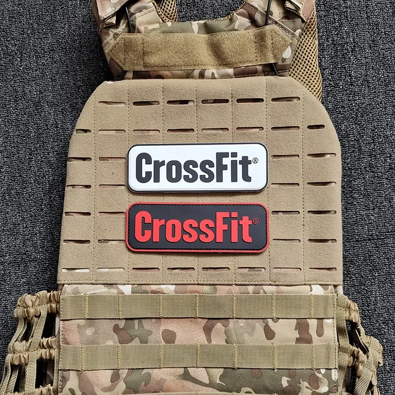 CrossFit Name Tags PVC Patch Embroidered Applique Sewing Label Punk Biker Clothes Stickers Apparel Accessories Badge