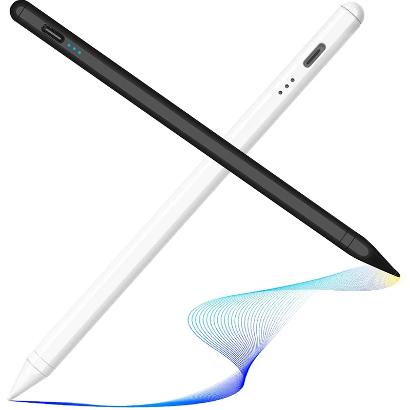 Stylus Pen for Apple iPad, Rechargeable Digital Styling Pen for iPad Pro/Mini/Air/iPhone, Capacitive Touch Screen Phone Tablet