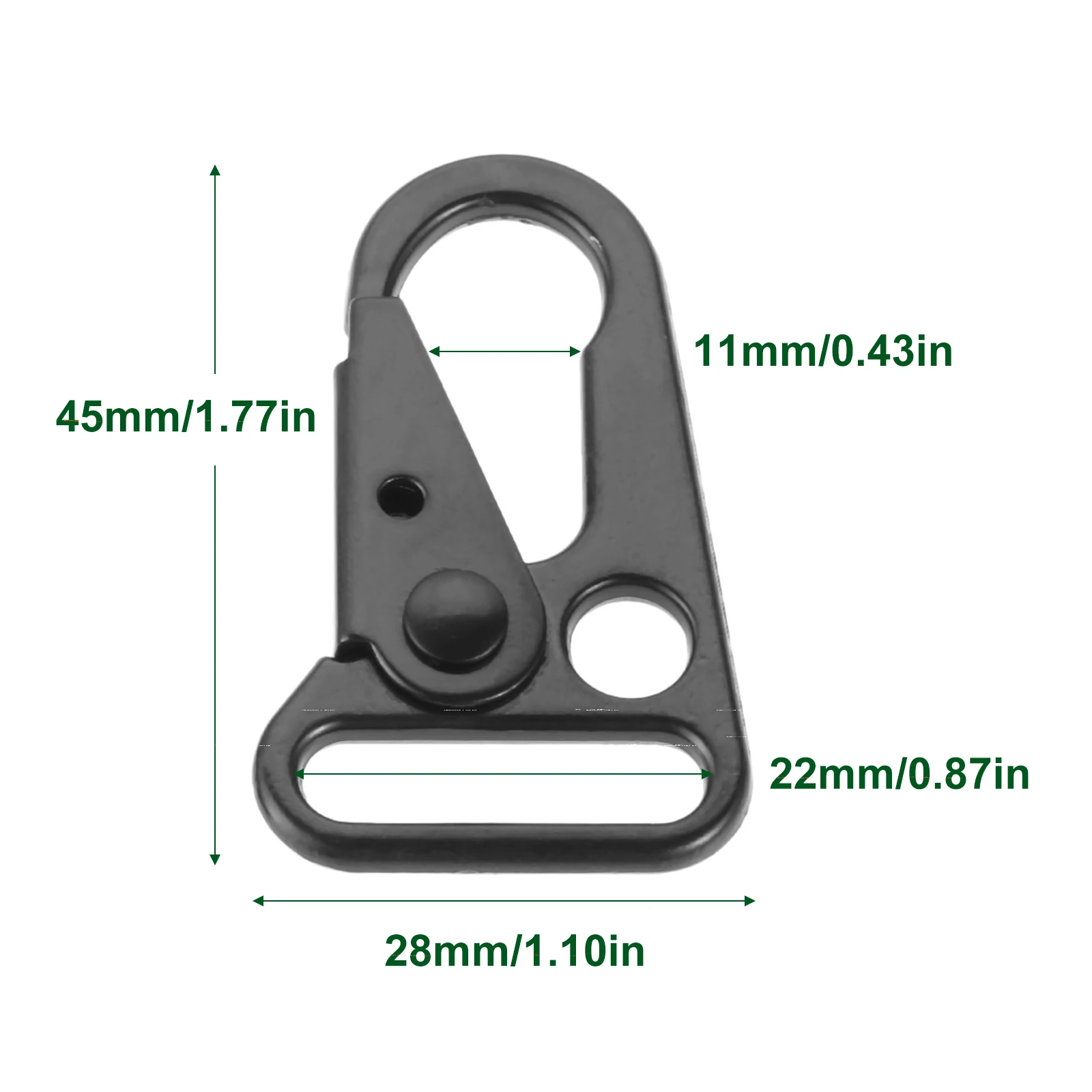 2 pezzi moschettoni tessitura clip di imbracatura moschettoni a molla per borsa portachiavi zaino parti di campeggio all\'aperto 45*28/50*32mm