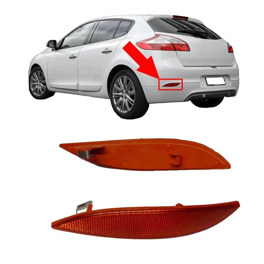 

Left & Right Car Reflective Rear Bumper Signal Lights For Renault Megane MK3 265600004R Automotive Replacement Parts