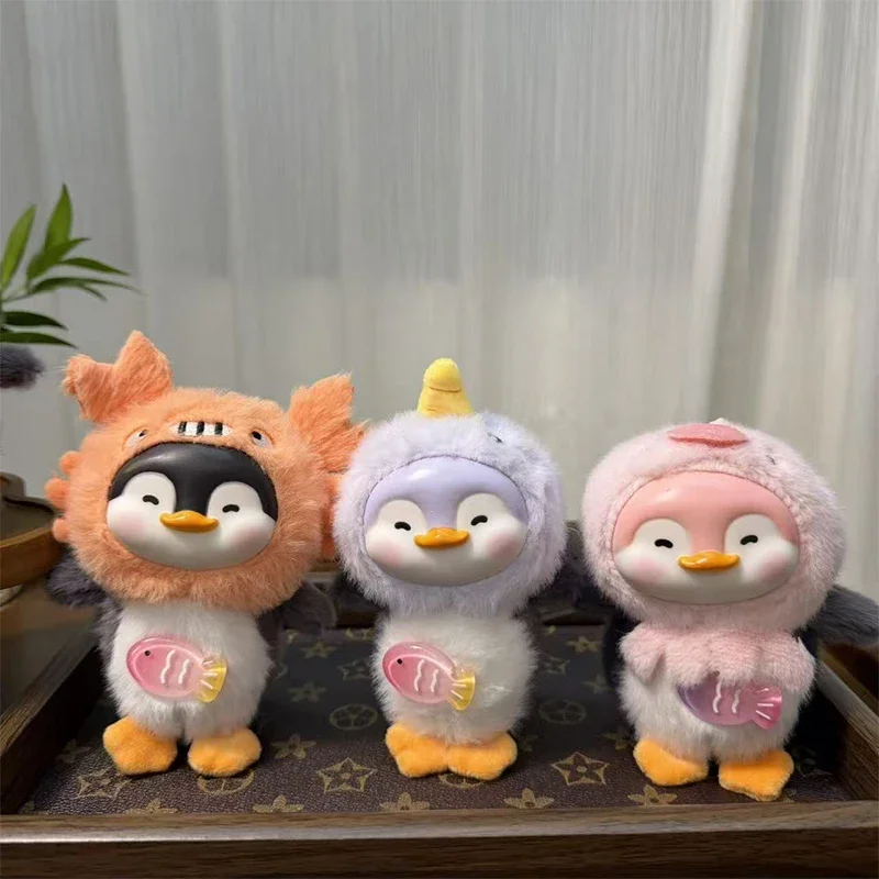 Creatieve schattige vinyl pinguïn pluche pop hanger sleutelhanger rugzak ophangingen decoratie geschenken