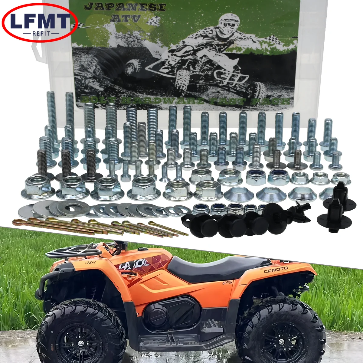 

For ATV OFF-ROAD Japanese Motorcycl Hardware Bolt Full Plastics Fastener Kit Motocross Quad Bike off-road Repair rescue screws