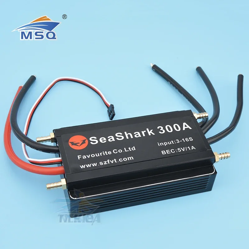 Rc SeaShark 300A Brushless Water Cooling ESC Waterproof 3s-16s High Voltage ESC With BEC for Rc Boat Thruster