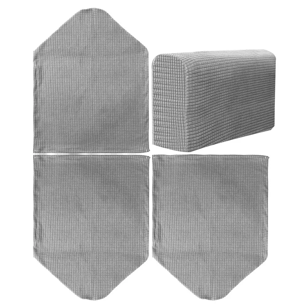 2Pairs Universal Sofa Armrest Covers Elastic Stretch Protective Side Towels Comfortable Arm Rest Towels for Office Home Couch