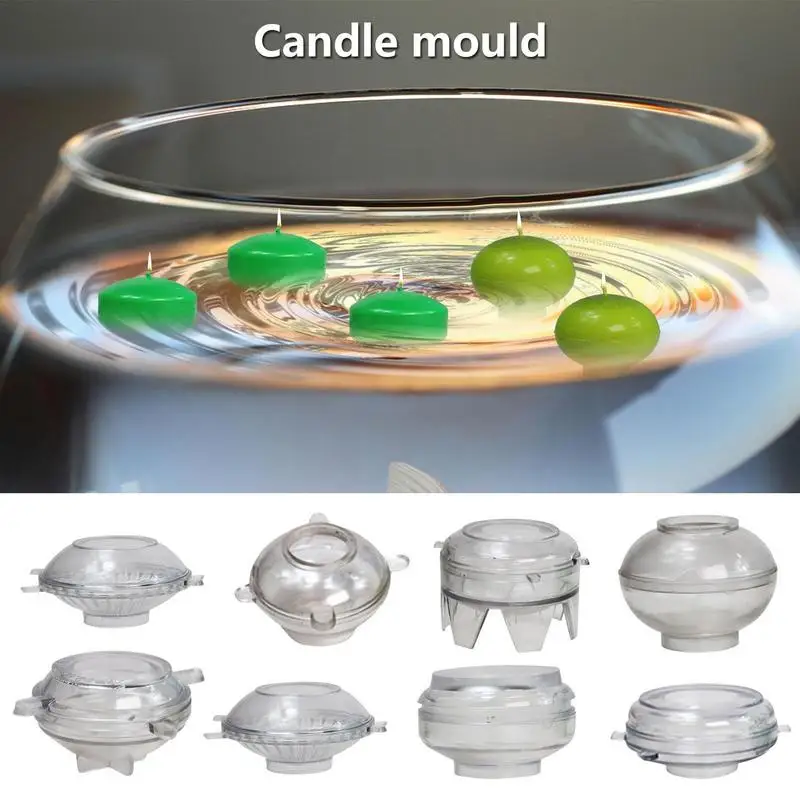 Candle Mold PC Floating Candle Mould For Candle Making 3D DIY Candle Mold For Making Candle Decorations For Holiday Party