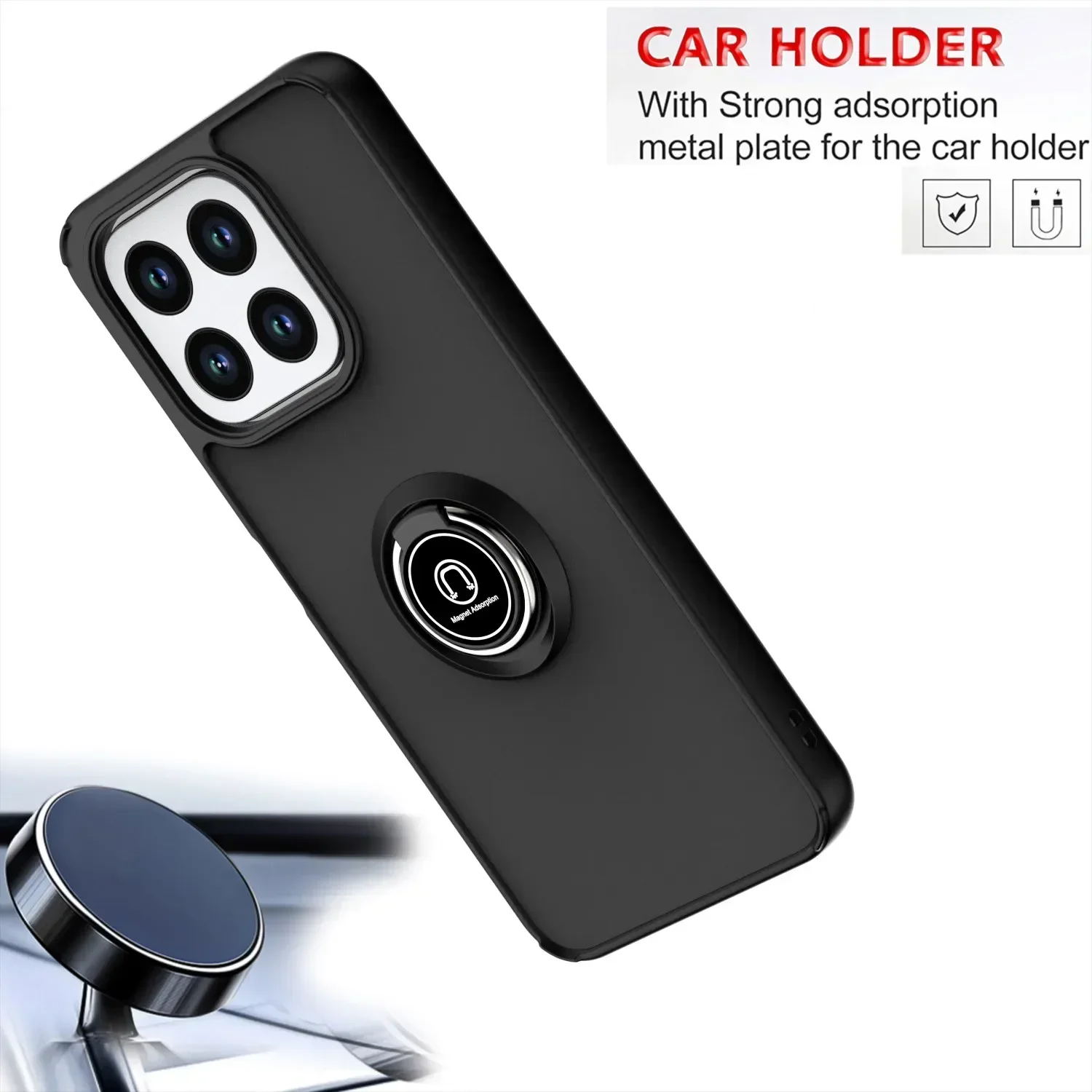 Armor Case for Huawei Honor X6b 4G Car Magnetic Ring Holder Translucent Shockproof Hard Phone Cover HonorX6b JDY-LX1 JDY-LX2