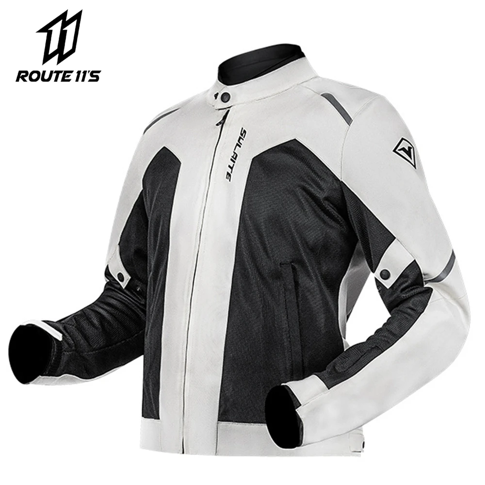 Men's Motorcycle Jacket Breathable Mesh Motorbike Jacket Anti Drop Summer Motorcycle Riding Jacket Reflective Moto Equipment