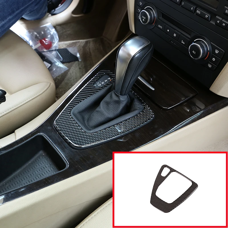 

Soft Carbon Fiber For BMW 3 Series E90 E92 E93 2005-2012 LHD And RHD Car Center Console Gear Panel Stickers Trim Accessories