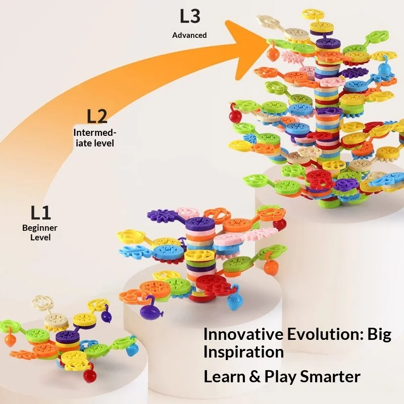 ألعاب كومة كومة اللبنات منضدية التوازن التعليمي لعبة التراص الممتعة #4