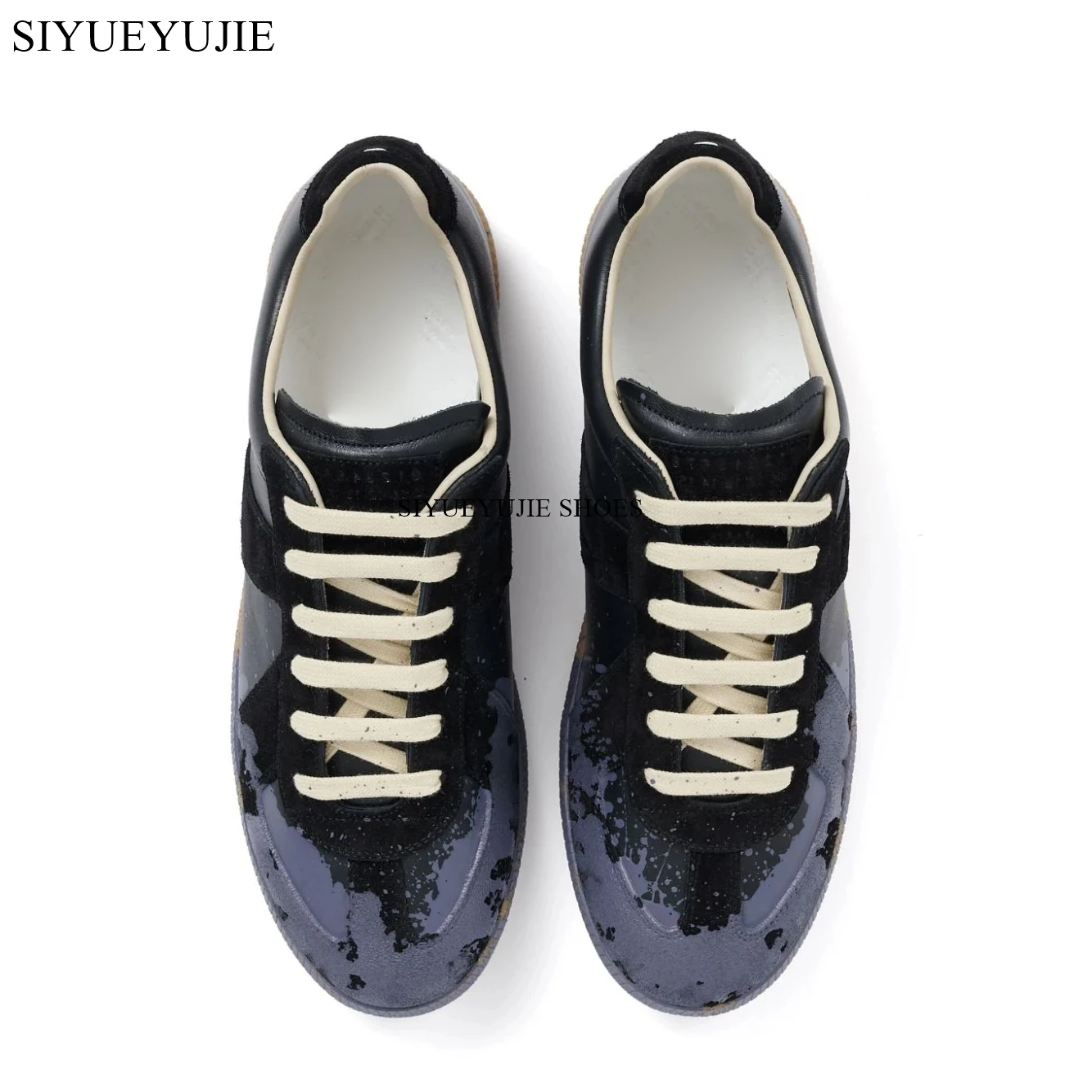 Hot Sale Men\'s Casual Lace-Up Sneakers Flat Sheos Multicolor Graffiti Couple Jogging Shoes Outdoor Luxury Brand Shoes Mujer 2024