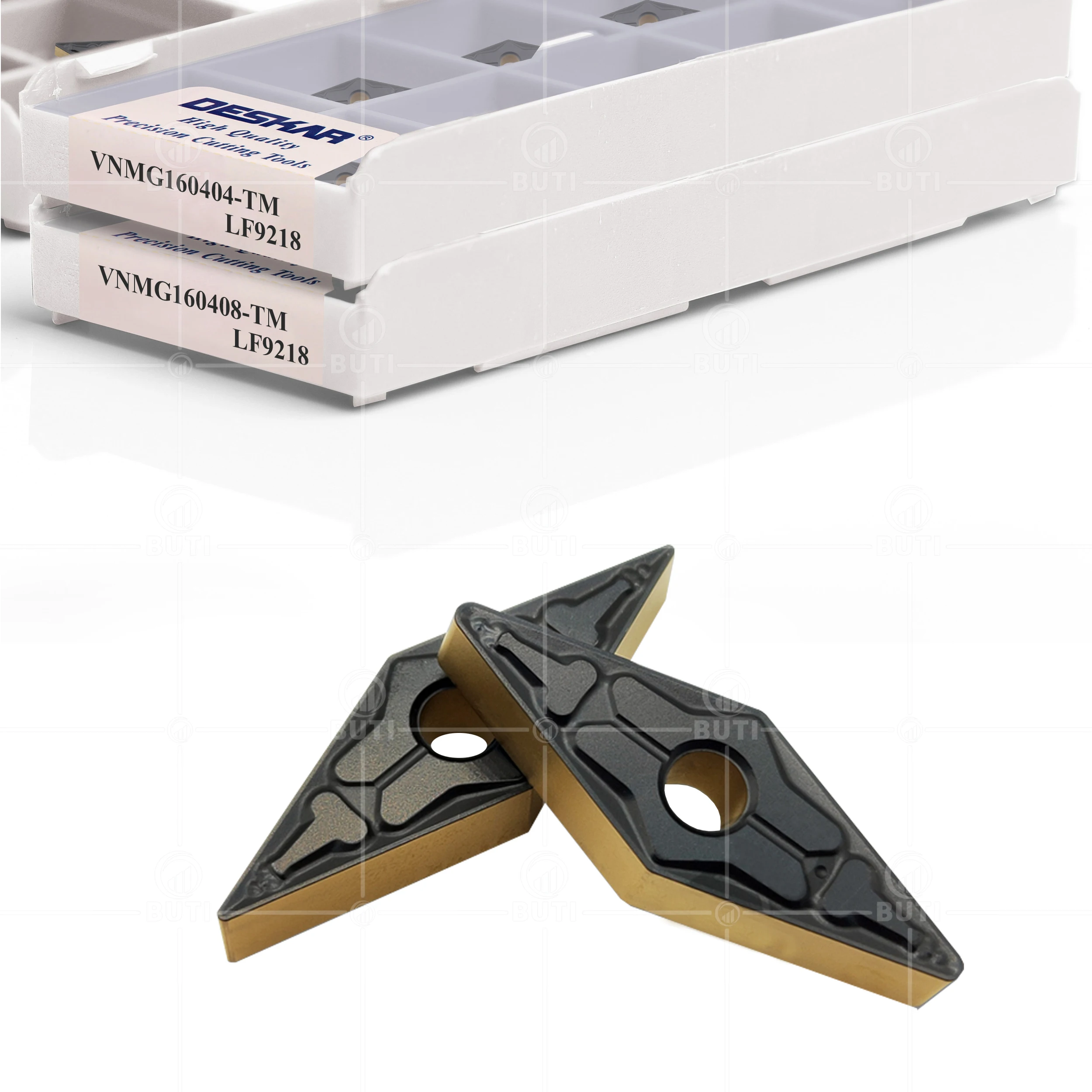 Imagem -03 - Deskar-cortador de Torno para Peças de Aço Corte Carbide Insert 100 Original Vnmg160404 Vnmg160408 Vnmg160412 tm Lf9218