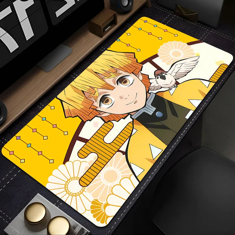 Mouse pad Large game player computer keyboard pad desk pad anti-slip cartoon table pad PC carpet Demon Slayer Zenitsu Mousepad