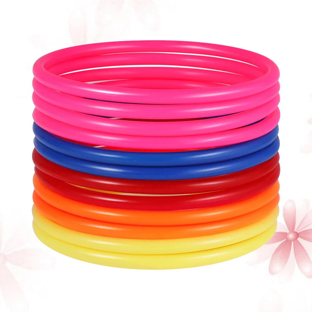 24pcs Interesting Toss Rings Throwing Toy Throwing Rings Toss Rings Game for Carnival Garden Backyard Outdoor (Random Color)