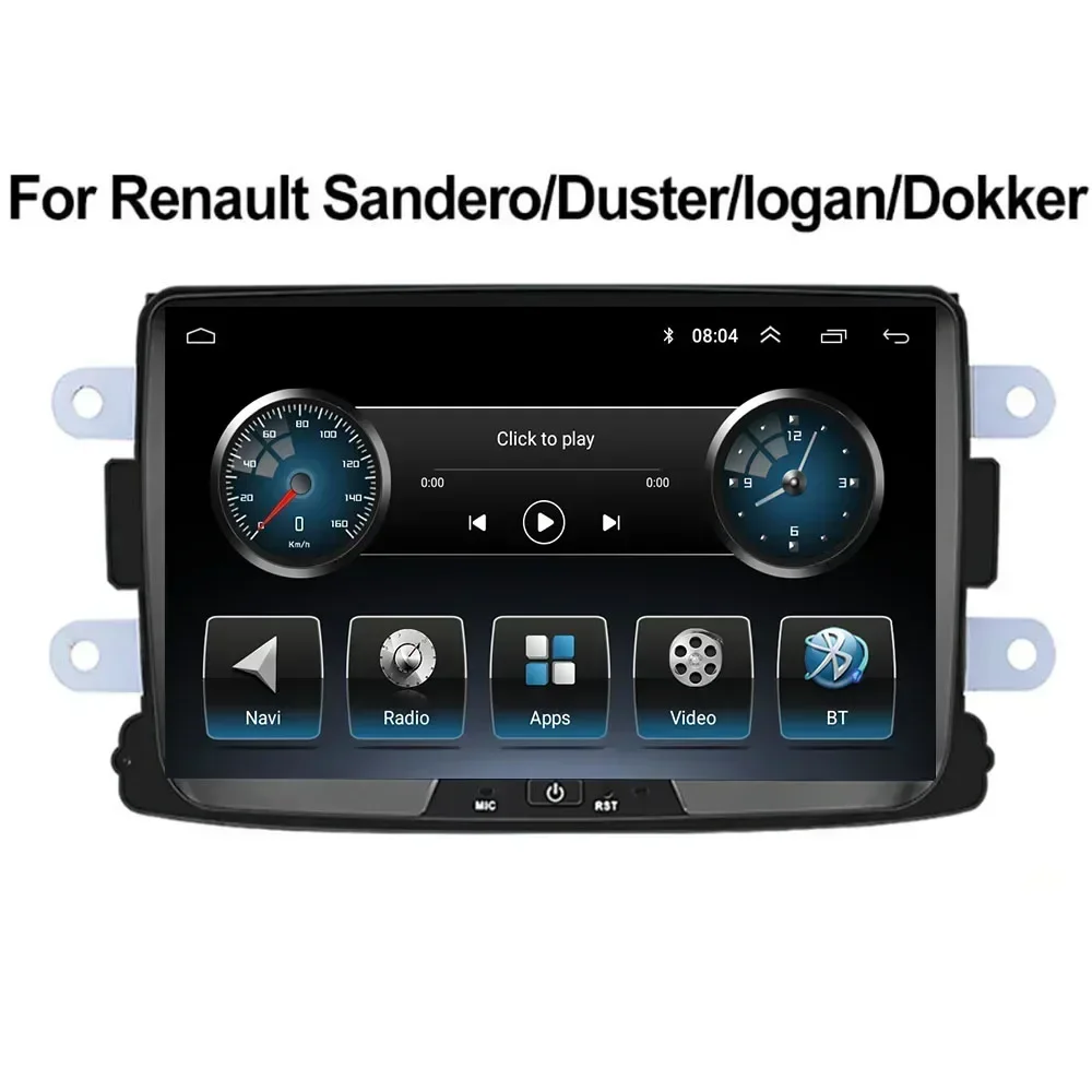 For Dacia Sandero Duster Renault  Android 13 Auto Car Radio Stereo Autoradio 2din Multimedia Video Player Navigation GPS