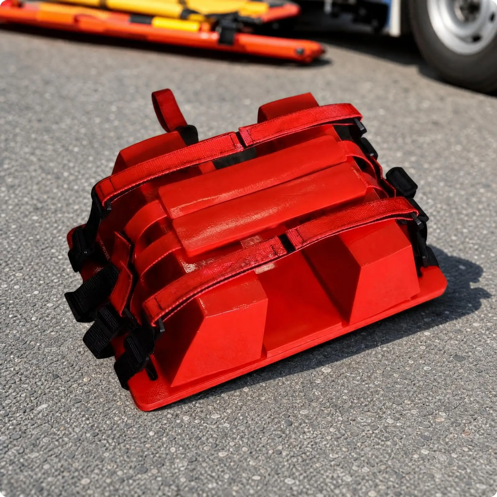 Portable Rescue Stretcher Neck Immobilizer for Accident Response and Patient Handling in the Field