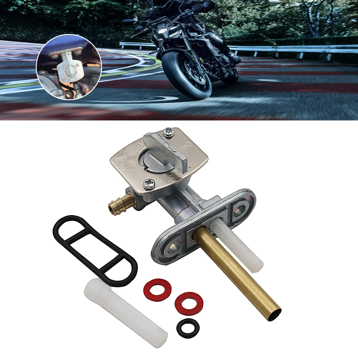 SDTW Gas Fuel Valve Petcock Switch for Yamaha Blaster 200 YFS200 TTR 250 230 125 225 XT 600 WR 250F 400F 450F YFM 350 600 660