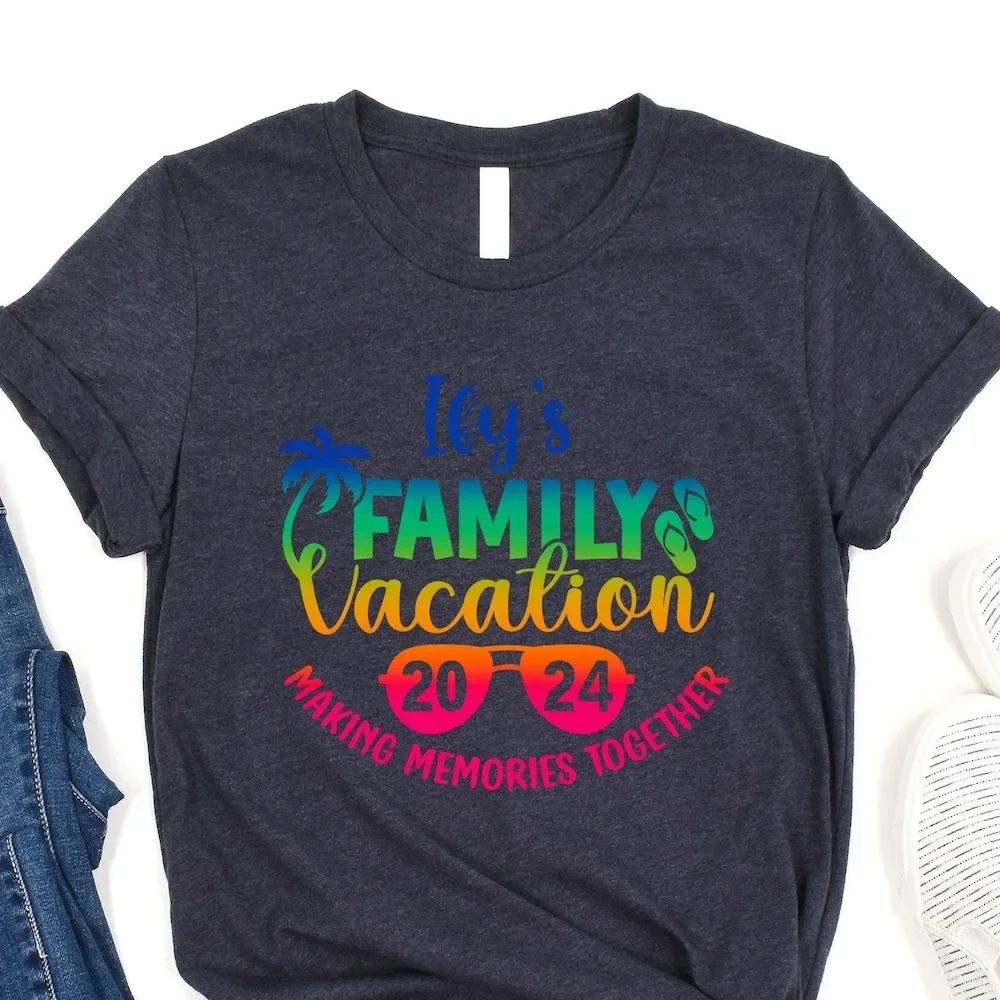 Custom Family Vacation 2024 T Shirt Making Memories Together Summer Vacay Personalized Trip