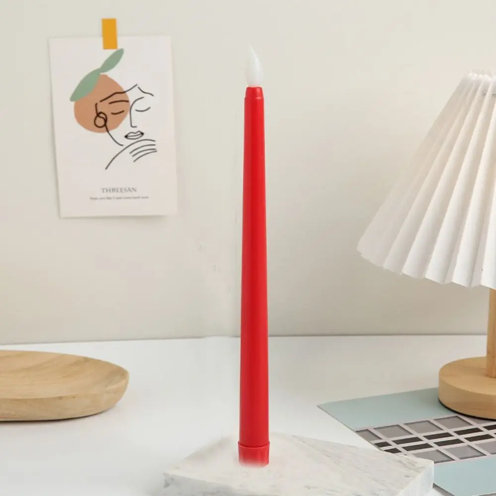 Simulation Led Candles with Flickering Flame 3D Wick Candlesticks Tall Battery Operated Atmosphere Light Restaurant