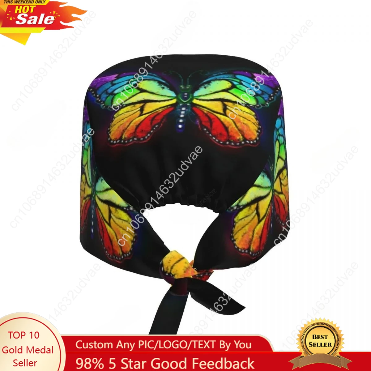 

Rainbow Hats Scrub Hat Funny Salon Working Cap Laboratory Pet Shop Nursing Scrub Cap Anaesthesia Scrub Cap