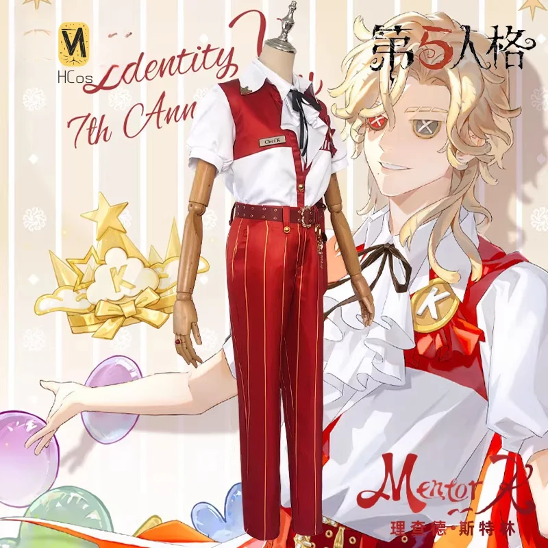 

HCos Identity Ⅴ Richard Sterling Cosplay Costume Halloween Men's Fantasy Uniform Coat PropsAccessories Set