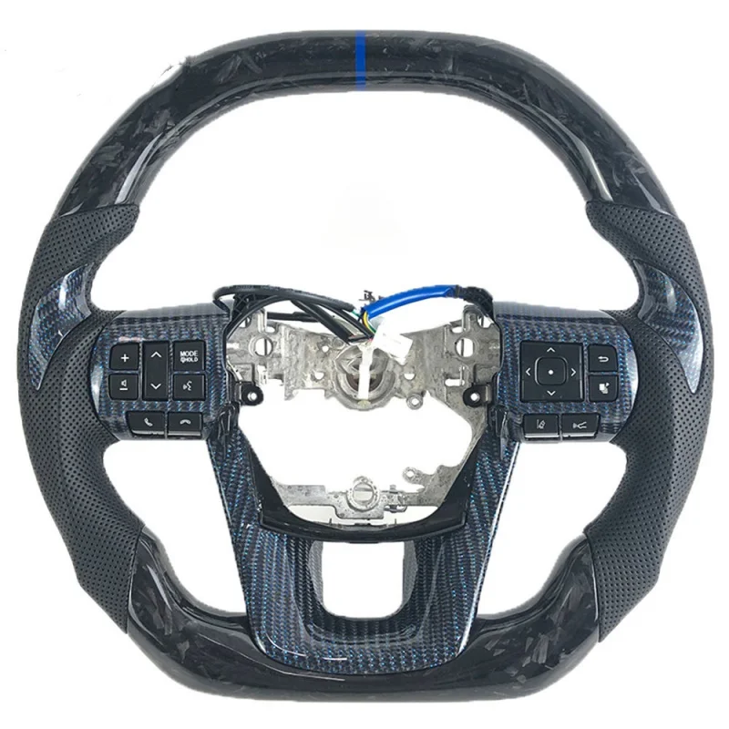 For Toyota Camry Corolla Prado Highlander Leather Carbon Fiber Steering Wheel Car Accessories Interior 2020 2021 2022 2023 2024
