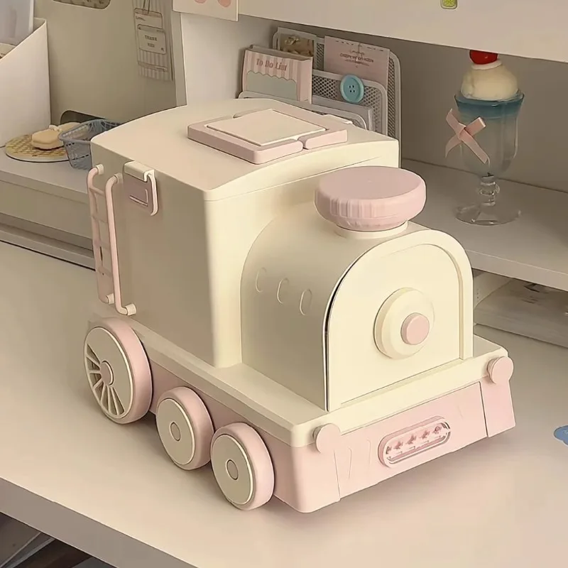 

Small train desktop toys large capacity plastic storage box