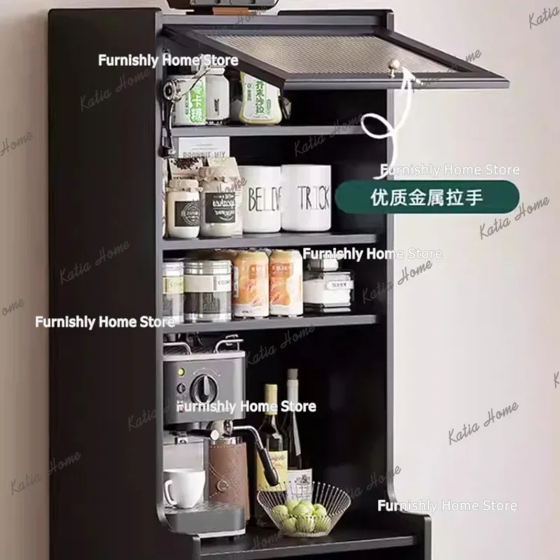 LD Kitchen Sideboard Wine Cabinet Small Apartment Saving Space Narrow Wine Cabinet Vertical Design Bar Furniture