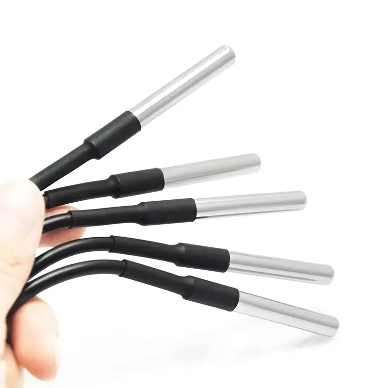 3pcs DS18B20 Stainless Steel Waterproof DS18b20 1m 3m 5m Thread Temperature Probe Temperature Sensor 18B20 Cable For Arduino