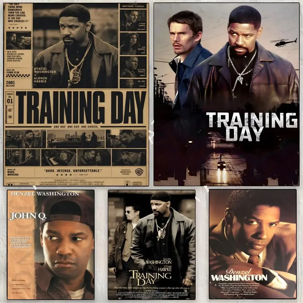 Film Street Crime Training Day Painting Calligraphy Canvas Print Wall Mural for Living Room Decor Gifts