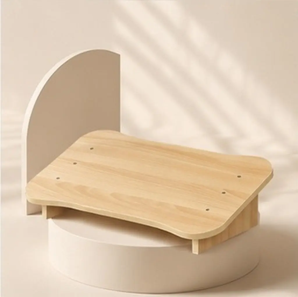1Pcs Footstool Wood Office Desk Footrest Ergonomic Stepping Stool for Home Study and Work Improve Posture Comfort Feet Support
